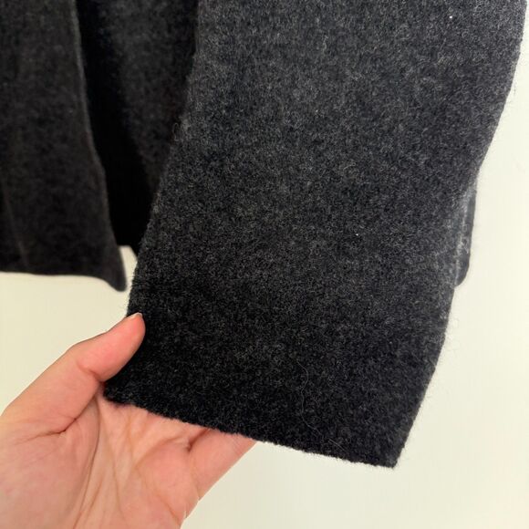 Lands End 100% Wool Cardigan Jacket 3 Button Gray Outdoor Women Size 18 TALL - Picture 6 of 12